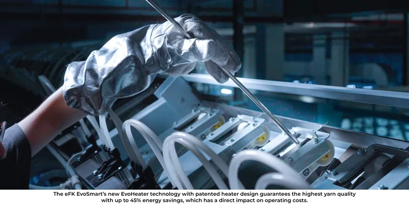 Barmag's eFK EvoSmart Boosts Yarn Production Efficiency & Quality